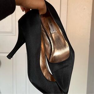 Black Satin Steve Madden Heels